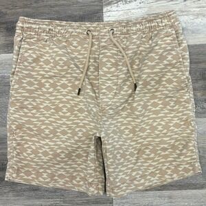 American Eagle Tan Cream Men S Southwestern Aztec Drawstring Casual Lounge Short